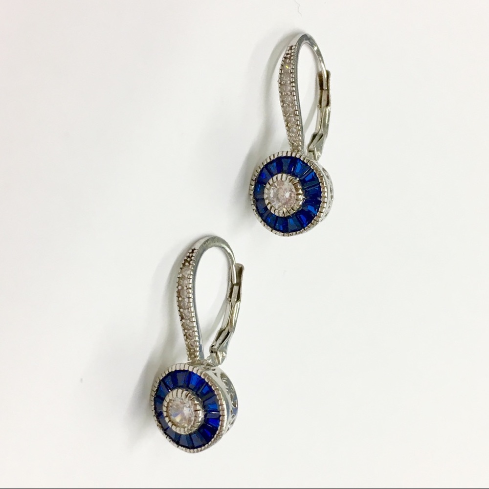 Sterling Silver 925 Evil Eye Drop Earrings